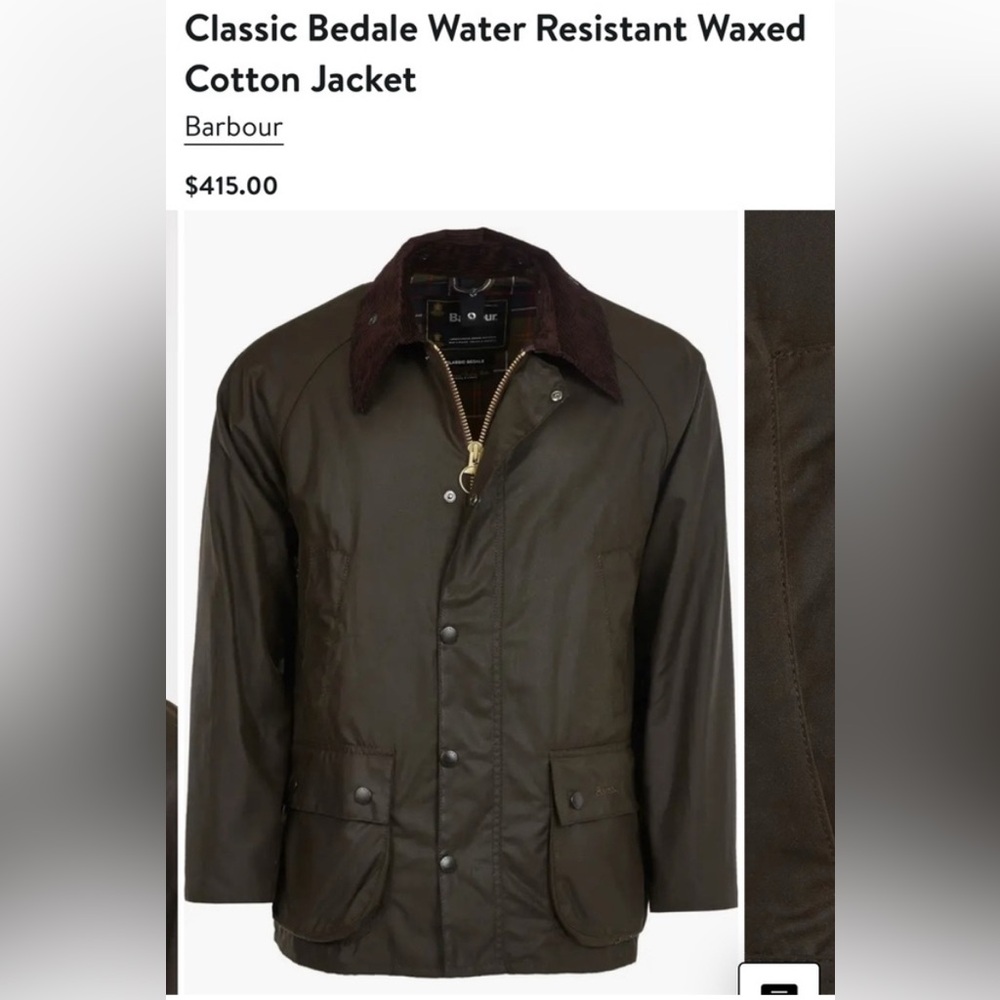 Brand new Barbour Classic Bedale Men. Size 50 (XXL) Never worn with tags.